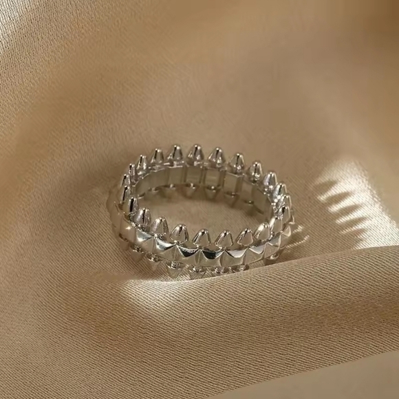 Open Rings Finger Jewelry Stainless Steel TexturePresent for Fashion Lover - Picture 2 of 7